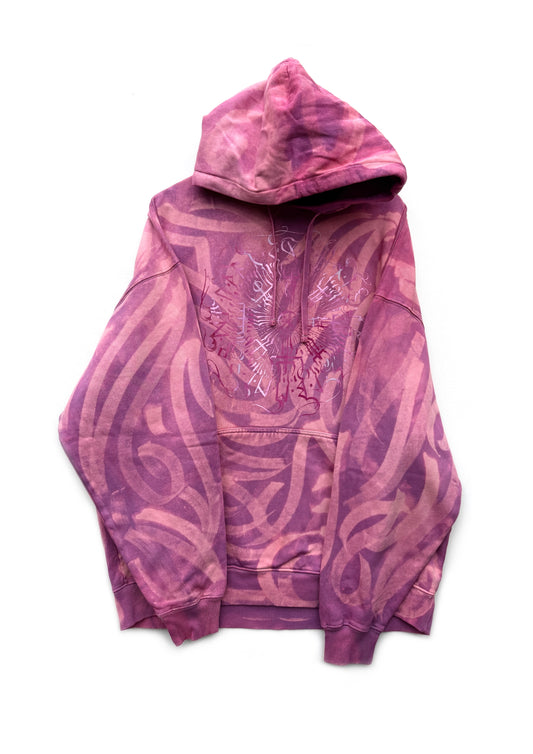 Hand-painted Viking Vegvisir hoodie, handmade streetwear from Finland | Helsinki