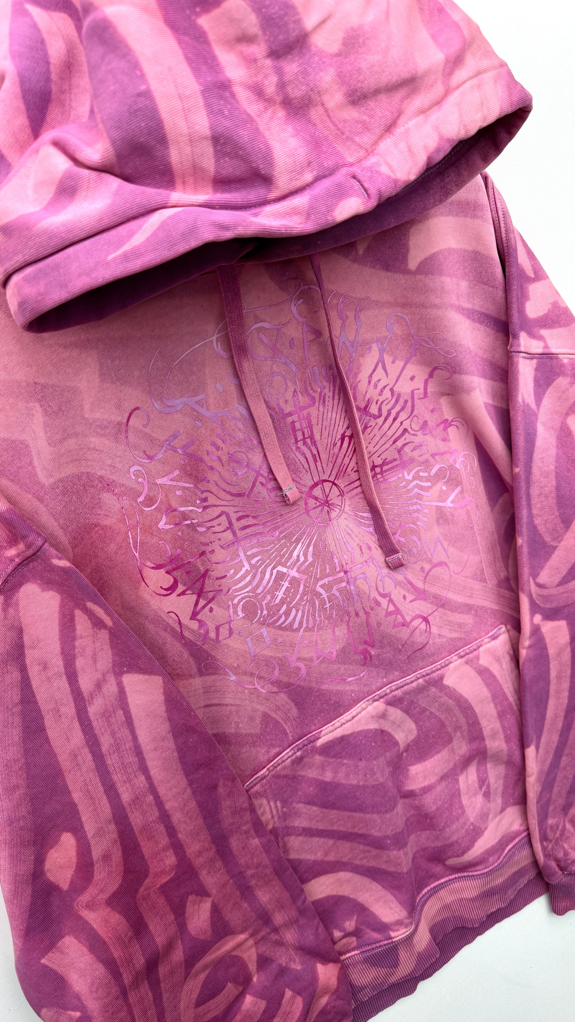 Hand-painted Viking Vegvisir hoodie, handmade streetwear from Finland | Helsinki