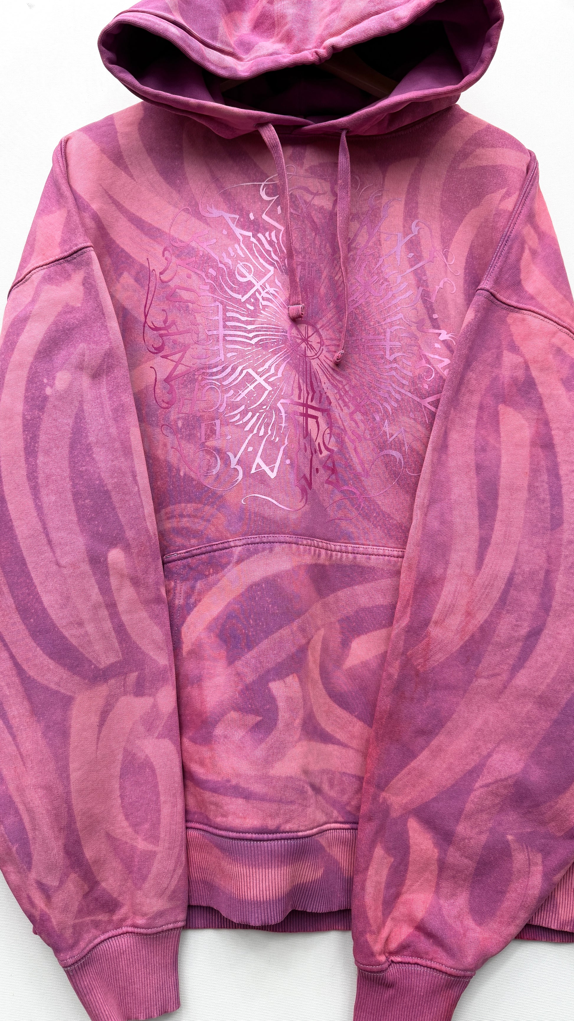 Hand-painted Viking Vegvisir hoodie, handmade streetwear from Finland | Helsinki