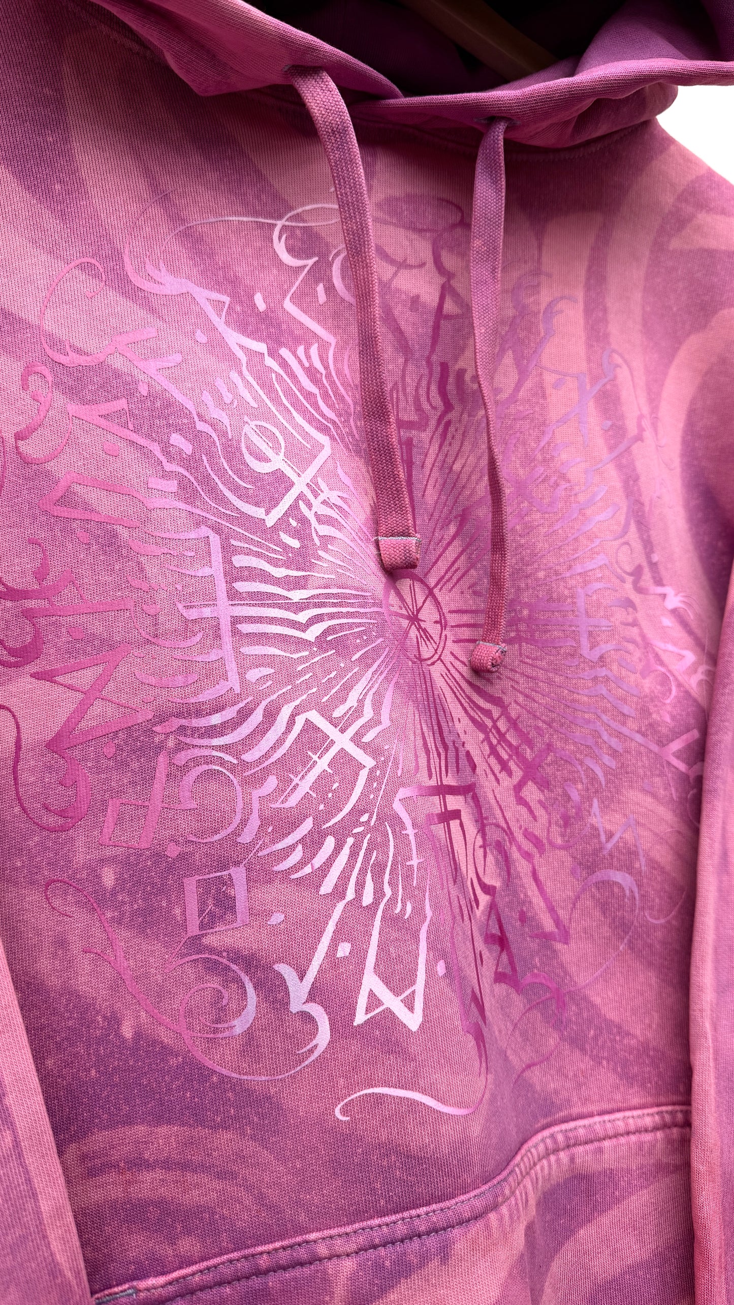 Hand-painted Viking Vegvisir hoodie, handmade streetwear from Finland | Helsinki