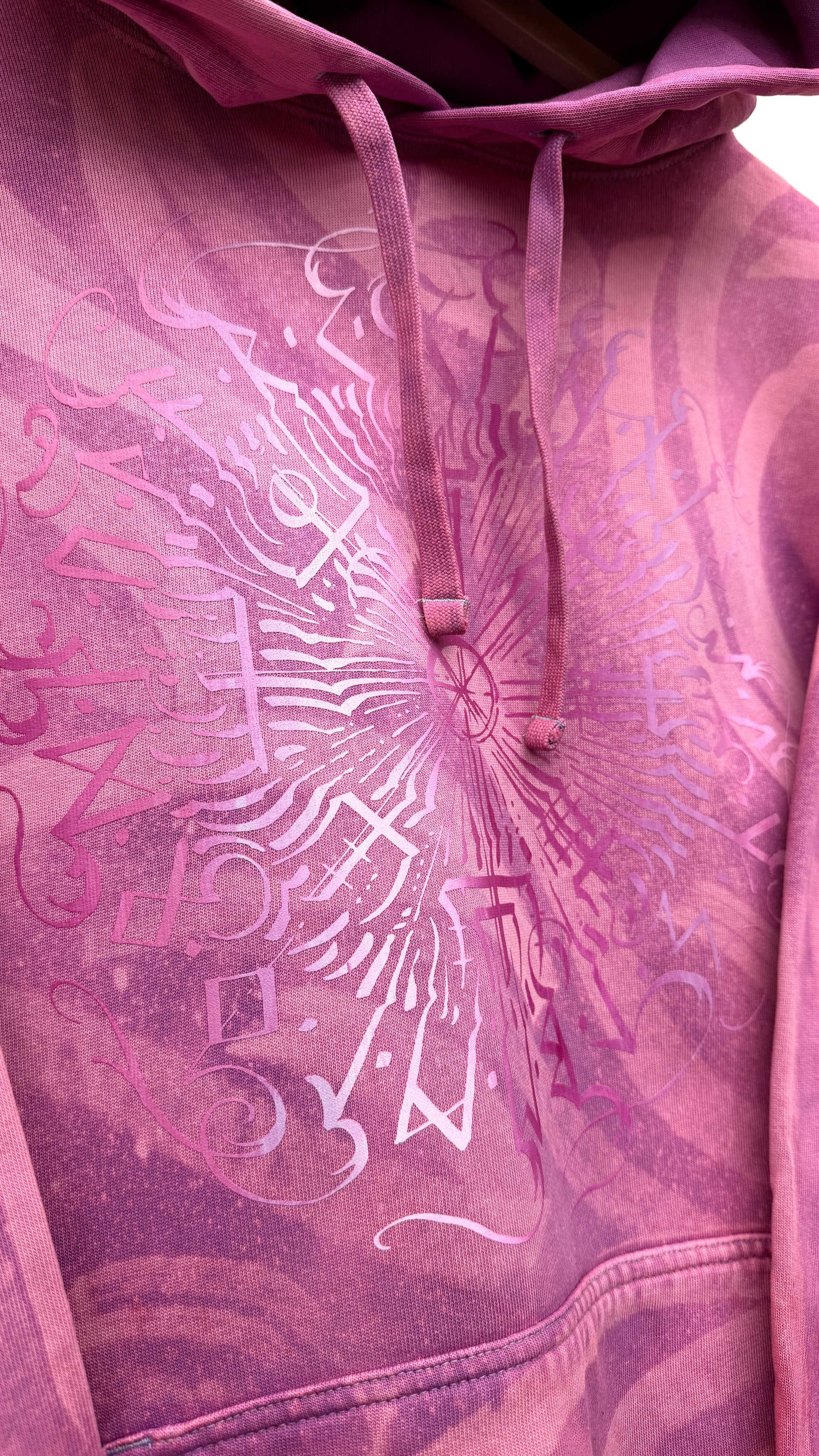 Hand-painted Viking Vegvisir hoodie, handmade streetwear from Finland | Helsinki