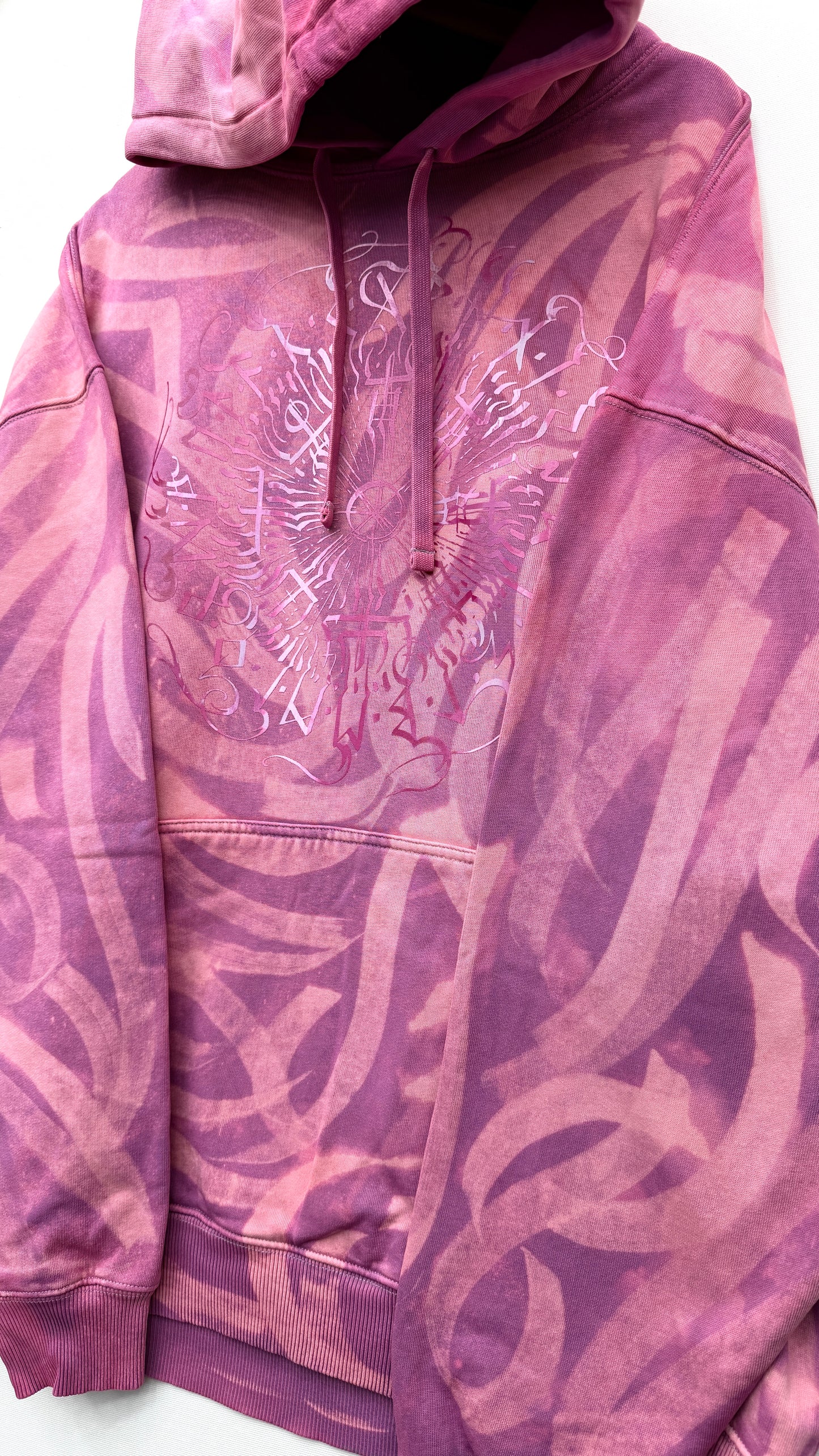 Hand-painted Viking Vegvisir hoodie, handmade streetwear from Finland | Helsinki