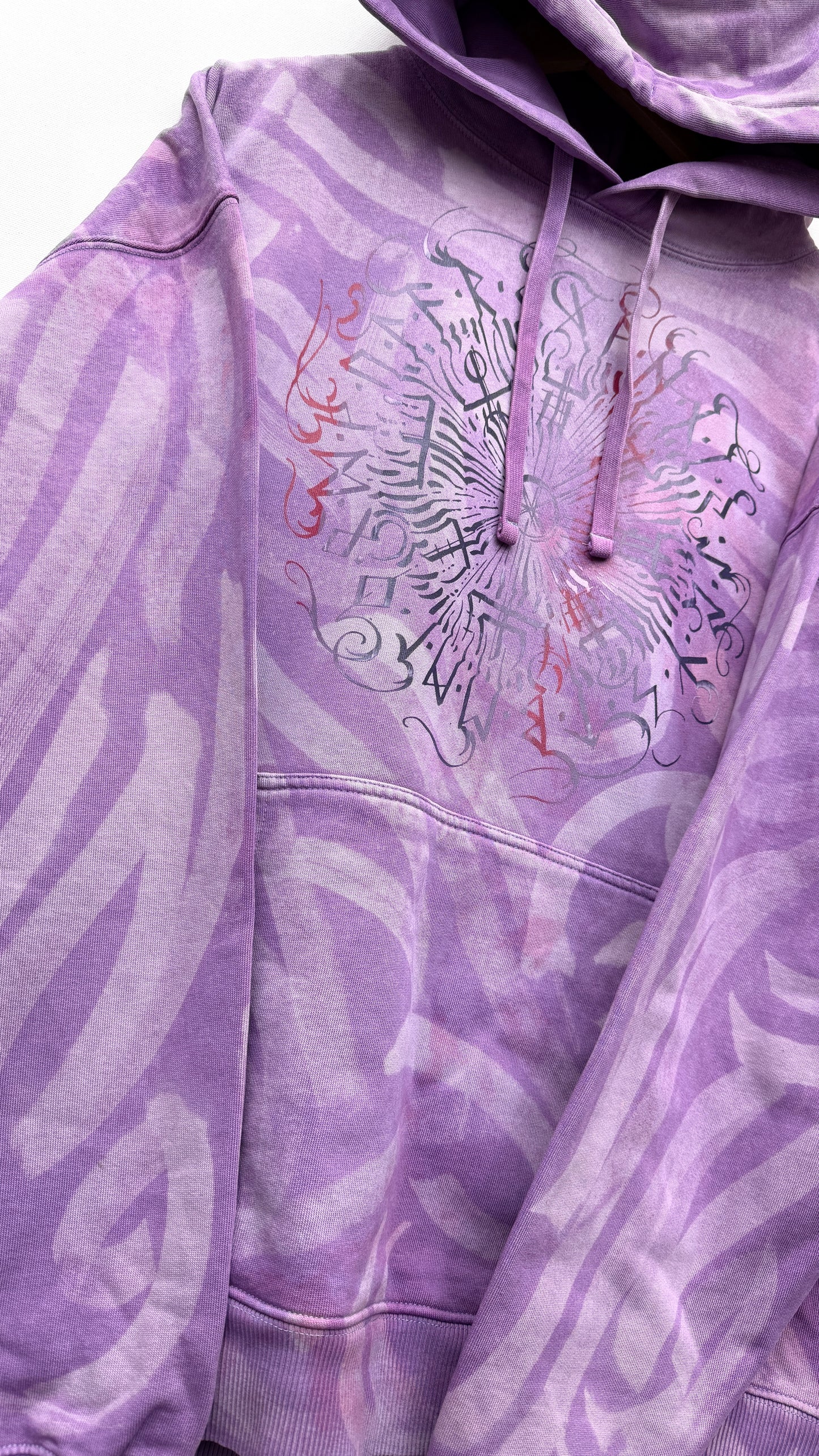 Hand-painted Viking Vegvisir hoodie, handmade streetwear from Finland | Helsinki