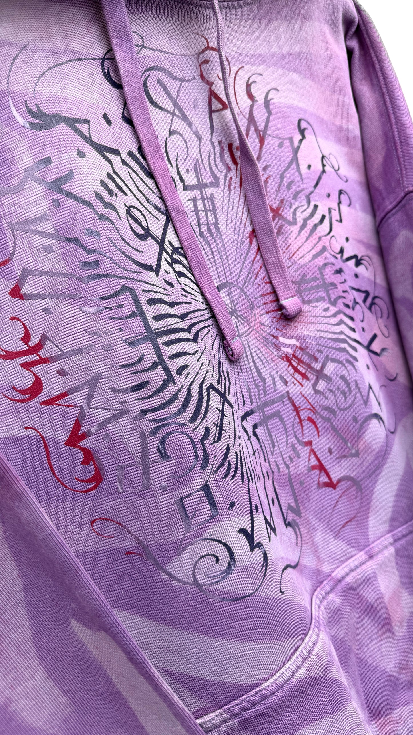 Hand-painted Viking Vegvisir hoodie, handmade streetwear from Finland | Helsinki