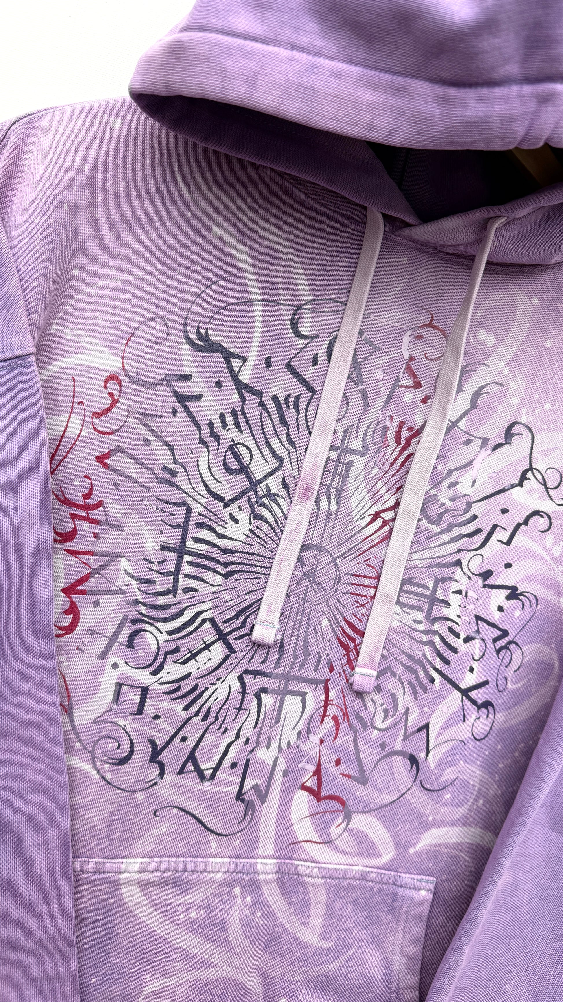 Hand-painted Viking Vegvisir hoodie, handmade streetwear from Finland | Helsinki
