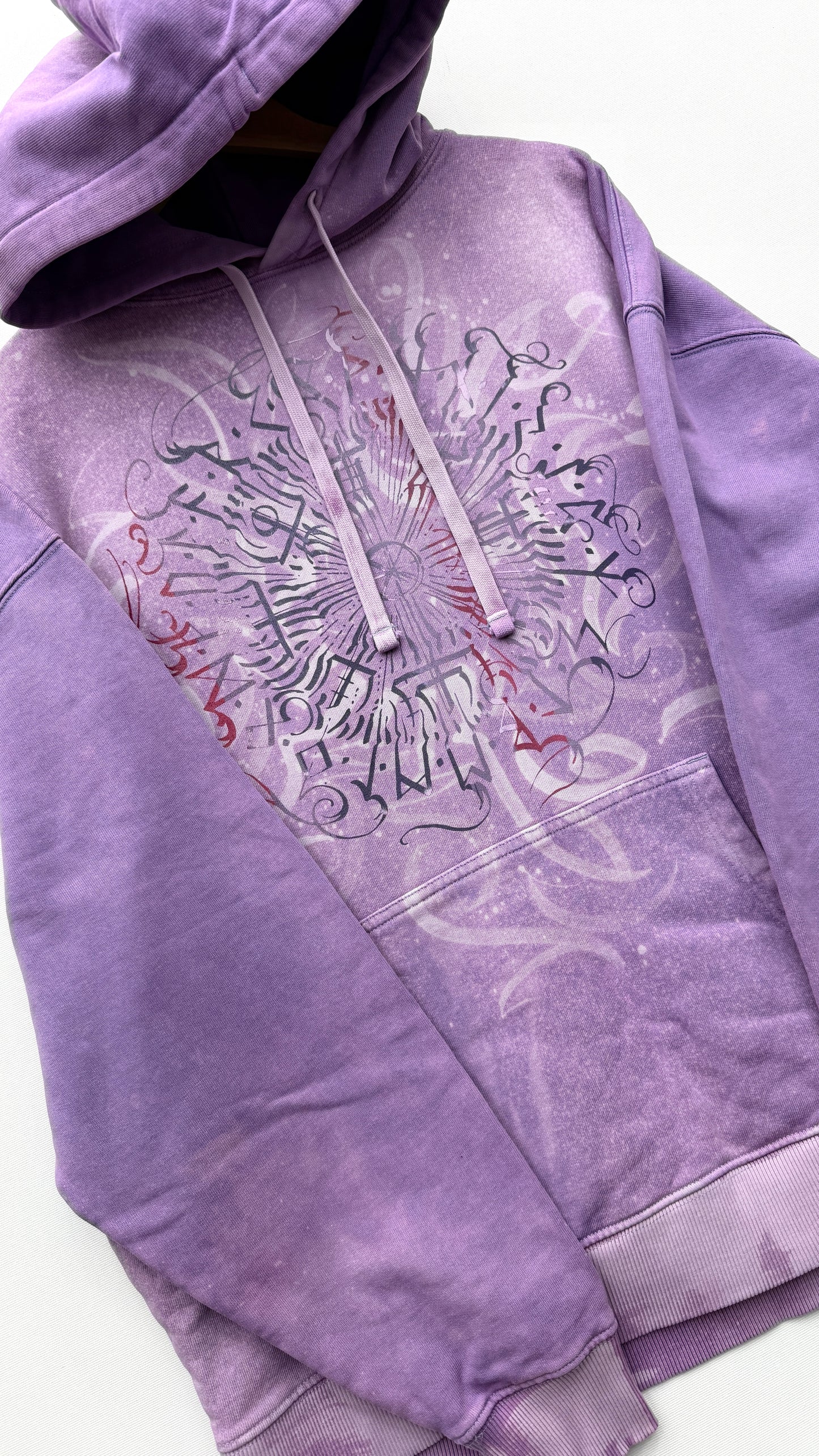 Hand-painted Viking Vegvisir hoodie, handmade streetwear from Finland | Helsinki