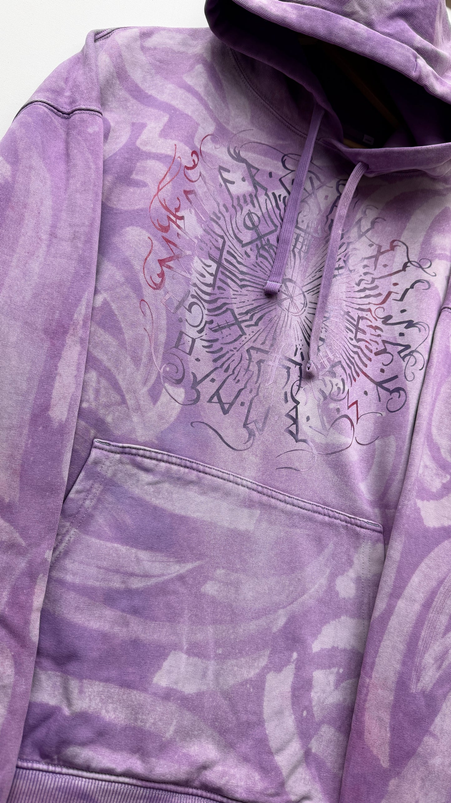 Hand-painted Viking Vegvisir hoodie, handmade streetwear from Finland | Helsinki