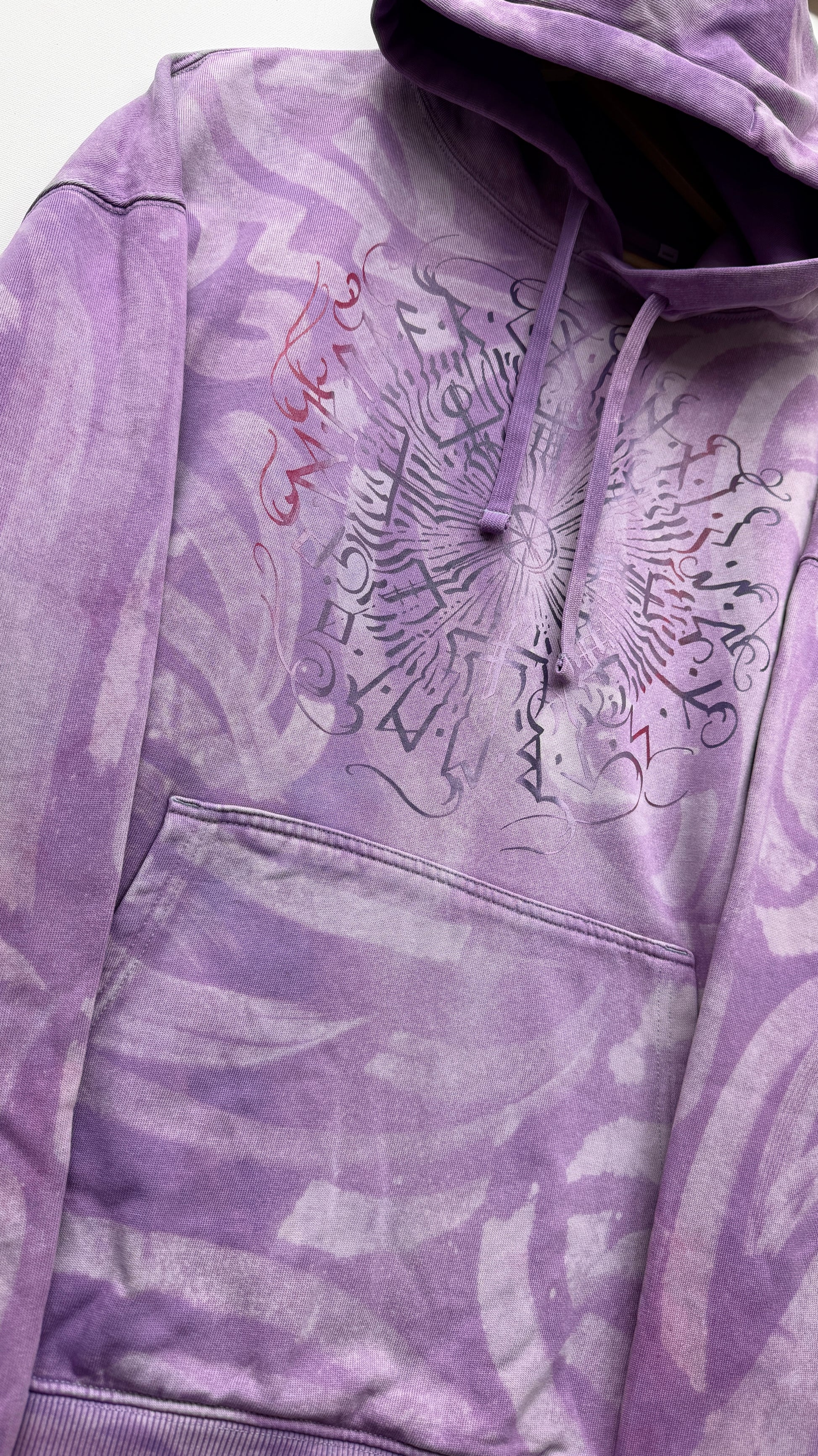 Hand-painted Viking Vegvisir hoodie, handmade streetwear from Finland | Helsinki