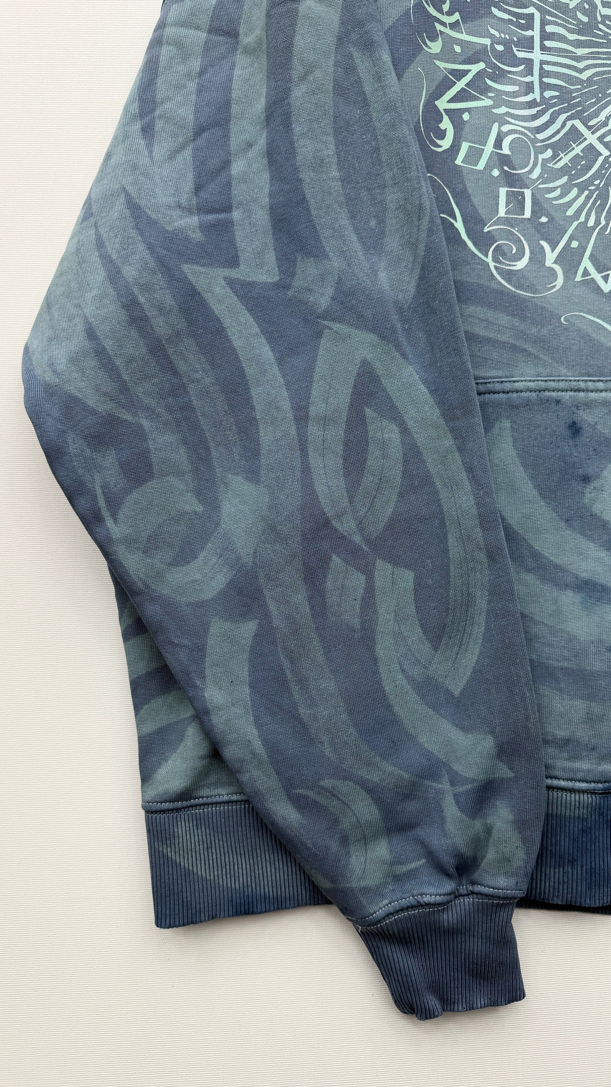 Hand-painted Viking Vegvisir hoodie, handmade streetwear from Finland | Helsinki