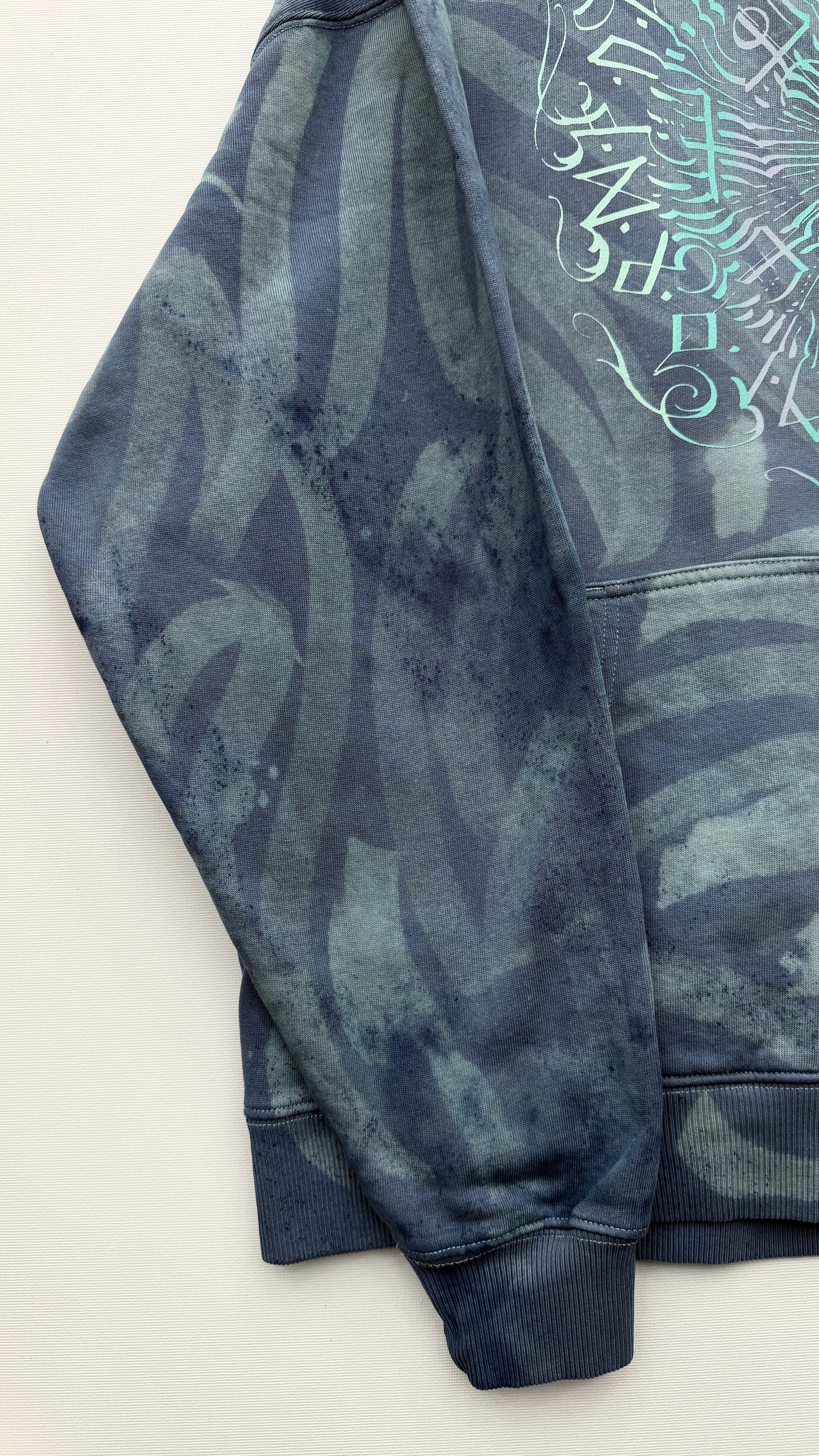 Hand-painted Viking Vegvisir hoodie, handmade streetwear from Finland